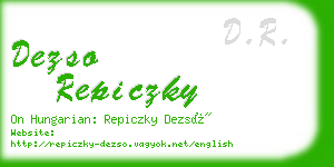 dezso repiczky business card